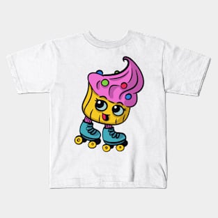 Rollerskate Cupcake Kids T-Shirt